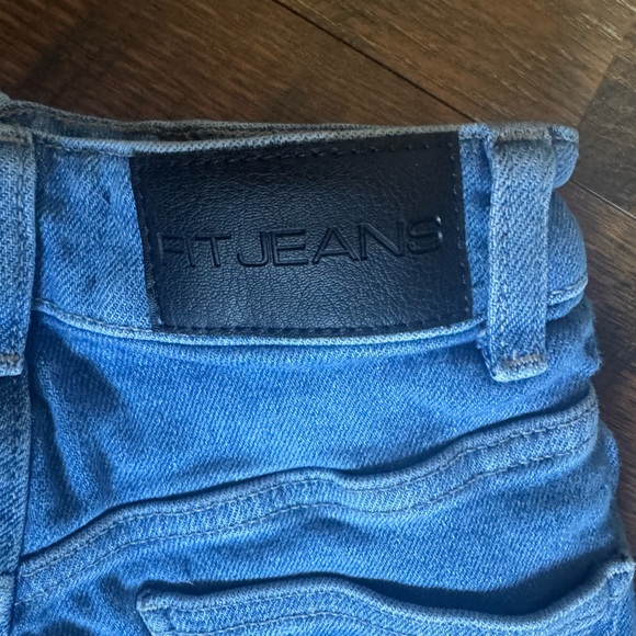 FITJEANS High Waist Blue Denim Shorts - Picture 3 of 4